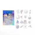 Starry sky holographic sticker set, waterproof shiny Guka material creative DIY decorative decals. - Space Planets