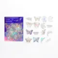Night starry sky series laser holographic stickers, decorative journaling stationery, waterproof. - Dream Butterfly