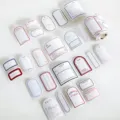 Vintage Retro beschreibbares Planer DIY Material dekoratives Klebeband Sticker Set - Basiskante