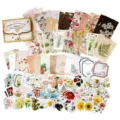 Vintage scrapbooking paper sticker set DIY journal craft decorative material pack 150pcs - Nature Garden Tour / 150 Sheets/Pack