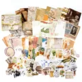 Vintage journaling material pack scrapbook DIY decorative stickers and vintage paper set - Old Things Vintage Exhibition / 150 Sheets/Pack