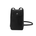 Bolso cruzado mini negro para móvil con botón, elegante bolso diario de piel sintética PU. - Negro