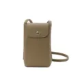 Bolso cruzado para telefono movil kaki minimalista de mujer, elegante bolso de cuero casual. - Caqui