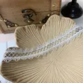 White lace trim hollow water soluble embroidery fabric sewing decoration for dress apparel. - White