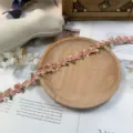 Colorful 3D floral polyester embroidered lace trim for DIY garment clothing craft decoration 2cm - Orange