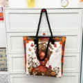 Afrikaanse vrouw print canvas shopper tas met dik touw handvat, grote stijlvolle tas. - Patroonstijl 3