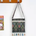Bolso bandolera tejido estilo étnico con flecos, bolso geométrico de moda para mujer. - Estilo 5