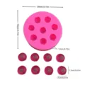 Mini round silicone mold with multiple cavities for fruit shaped chocolate fondant cake decoration details - 8-Hole Pomegranate Mold