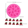 Kirsche Silikonform für Schokolade und Fondant DIY Backen Kuchen Torten Dekoration Werkzeug 7.2cm - 13-Loch-Kirschform