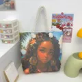 Große Segeltuchtasche mit schwarzem Schönheits Tropical Print, modische Schulter Strandtasche für Damen. - Muster-Stil 3