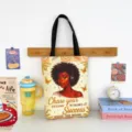 Canvas tote bag with inspiring art, large capacity shoulder bag for daily use and gifts. - Pattern Style 1