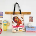 Canvas tote bag for women, stylish shoulder bag with inspiring art print and large capacity. - Pattern Style 5