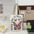 Bolso tote de lona vintage con estampado de mariposa, bolso de hombro casual de gran capacidad. - Estilo de Estampado 5