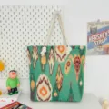 Etnische totem print canvas schoudertas shopper met duurzame touw handvatten voor dames. - Patroonstijl 8