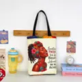 Canvas tote bag with African woman print, large capacity casual shoulder bag for daily use. - Pattern Style 10