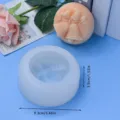 Weihnachten Silikonform rund Glocke Schleife Fondant Kuchen Backform DIY Handwerk - Weihnachtsglocke Geprägte Silikonform / Klarweiß