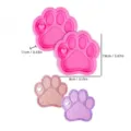 Silikonform für DIY Katzen- und Hundepfoten Harzgießform mit detaillierten Größen. - Bärentatze (YT2023524) / Rosa