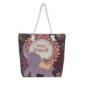 Ethischer bestickter Canvas Shopper mit großem Fassungsvermögen und Seilgriffen. - Zusätzlicher Stil 4