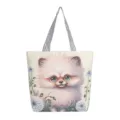 Damen Segeltuch Tragetasche, niedlicher Welpen Druck grosse Kapazitaet Schultertasche. - Mehrfarbiger Stil 10 (Süßer Hund)