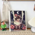 Leinwand Tragetasche mit süßem Katzenmuster, retro Stil lässige Damen Schultertasche. - Muster-Stil 8