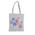 Stijlvolle canvas shopper tas voor vrouwen casual schoudertas met leuke cartoon print - Kleine Bos Grijs