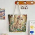 Vintage Blumen Pferd Leinen Tote Bag Boho Gewebte Umhängetasche Große Kapazität Handtasche - Zusätzlicher Stil 6