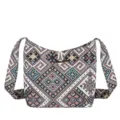 Ethnic woven shoulder saddle bag for women, vintage geometric pattern crossbody daily casual bag. - Geometric Print 6