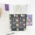 Gewebte Canvas-Tasche mit ethnischem Herzmuster und dicken Seilgriffen für den Alltag. - Muster-Stil 6