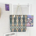 Gewebte Tote Bag Blau Orange Muster Freizeittasche Schultertasche Mit Dicken Seilgriffen - Muster-Stil 5