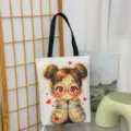 Canvas tote bag schattig anime meisje print casual schoudertas grote capaciteit student. - Patroonstijl 7