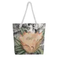 Canvas bloemen schoudertas met dikke katoenen touw handvatten casual tote tas voor dames. - Gouden Jacquard Sneeuwlotus