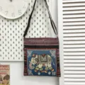Sac Bandouliere en Toile Style Ethnique Broderie Elephant Multi-Poches Joli Sac Epaule - Style de Motif 7