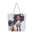 Leuke 3D Cartoon Bedrukte Canvas Tote Bag Casual Grote Capaciteit Schouder Strand Handtas - Patroonstijl 4