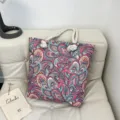 Boheemse Stijl Canvas Tote Tas Kleurrijke Paisley Print Casual Strandtas Handtas voor Vrouwen - Patroonstijl 2