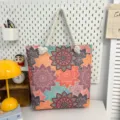 Grote canvas shopper tas voor dames schoudertas met boho mandala bloemenprint handtas - Stijl 4
