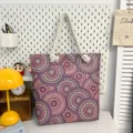 Canvas shopper tas met mandala print, grote schoudertas voor vrouwen dagelijks gebruik. - Stijl 8