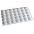 35-Hohlraum Silikon Schokoladenform Runde Backform Kuchendekoration Werkzeug DIY - Flache Runde Form(174022) / Mehrloch