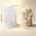 Siliconen mal voor 3D vlinder bloem reliëf geurkaars maken DIY ambachtelijk cilindrisch gereedschap - Vlinder Reliëf Mal