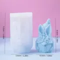 Oesterhase Zwerg Silikonkerzenform Set, handgemachte 3D Blumen Wichtel Gips Harz Giessform DIY. - YT240708-2 Gnom Form Modell C / Klarweiß