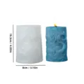Silikon Kerzenform und blaue Ozean Wellen Duftkerze Set mit klaren Abmessungen. - Fischschwanz Welle Relief Form (YT24313-2) / Klarweiß