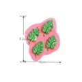 Monstera Blatt Silikonform für Kuchendekoration, Schokolade und DIY Bastelarbeiten. - 4-Kavität Blatt (TC2022937) / Rosa