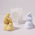 Moule en silicone pour bougie 3D sirène relief aromathérapie plâtre moulage outil de bricolage - Moule Relief Sirène (YT25018) / Blanc Clair