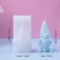 Wichtel Silikonform und Kerzen Ornament Set, DIY Gips Handwerk Werkzeug für Dekorationen. - YT240708-3 Gnom Form Modell D / Klarweiß