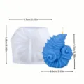 Moule a bougie en silicone et bougie coquillage, design relief style sirene pour aroma. - Moule Relief Coquillage (YT25143-3) / Blanc Clair