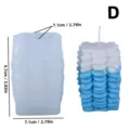 Silikon 3D Kerzenform mit Farbverlauf Kerze, DIY Handarbeit Aromatherapie Seife Form Mold - Modell 170 (YT2023571-3)