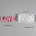 DIY Love letter bubbel siliconen mal en kaars set voor bakken handwerk en decoratie - Helder Wit