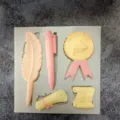 Graduierung Silikonform für Fondant Schokolade, Doktorhut und Urkunde Kuchendekoration. - Stil 2 90g