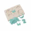 Schmetterling Blumen Silikonform für Fondant Kuchen Schokolade DIY Backen Dekorieren - YT2023102 / Rosa