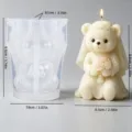 Silikon Braut Bär Kerzenform DIY Handgemachte Hochzeit Gips Ornament Bastelwerkzeug. - YT26097 Braut Bär Form