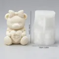 Hochzeit Bär Duftkerze Silikonform DIY handgemachte Gips Ornament Detailansicht. - YT26146-1 Herzhaltender Bär Form